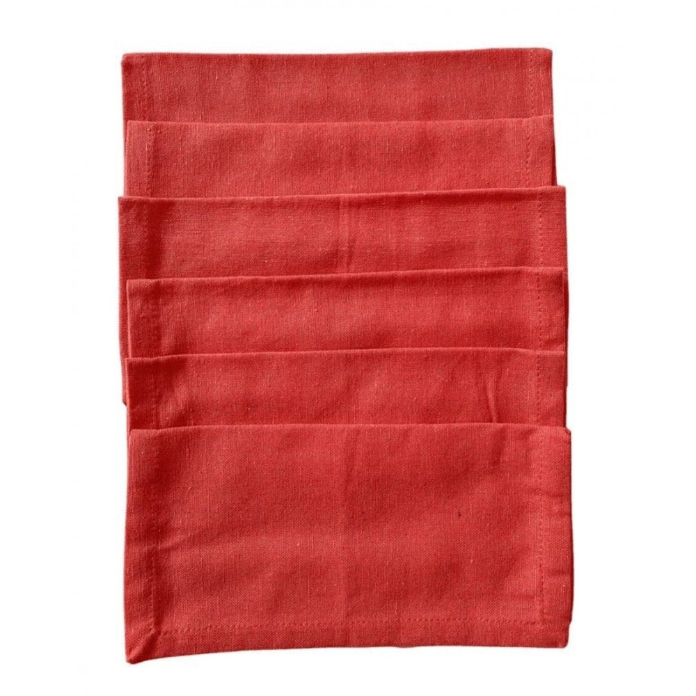 Generic Solid Cotton Napkins Sets (Dark Pink)