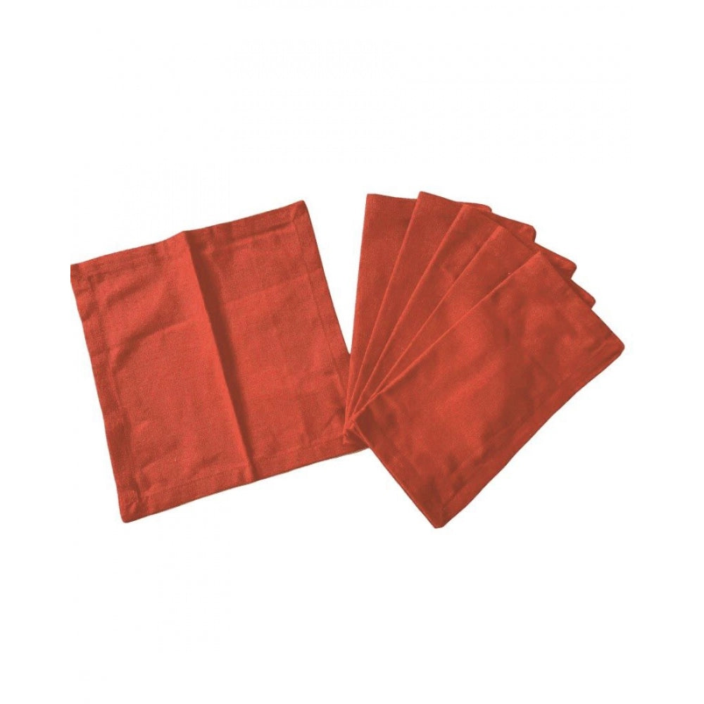 Generic Solid Cotton Napkins Sets (Dark Pink)