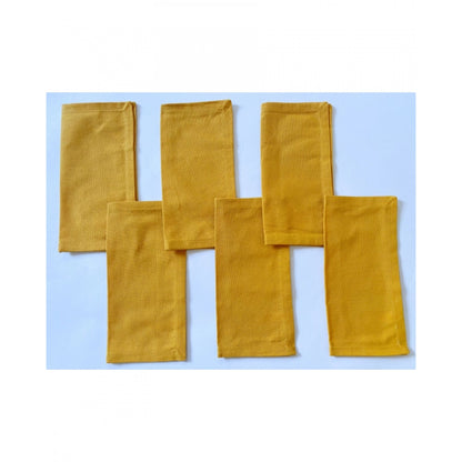 Generic Solid Cotton Napkins Sets (Yellow)