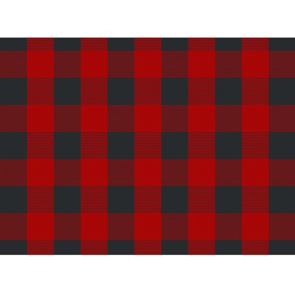 Generic Checked Cotton Place Mats Sets (Red &amp; Black)