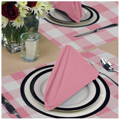 Generic Checked Cotton Place Mats Sets (Pink)