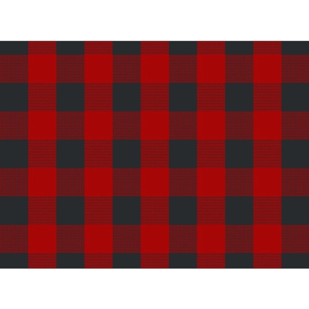 Generic Checked Cotton Place Mats Sets (Red &amp; Black)