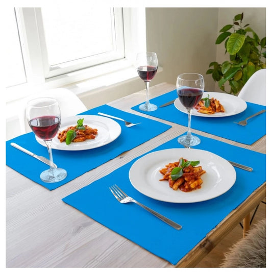 Generic Solid Cotton Place Mats Sets (Turquoise Blue)