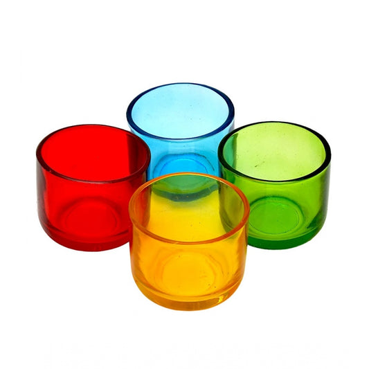 Generic Glass Decorative Tea Light Holder (Multicolor)