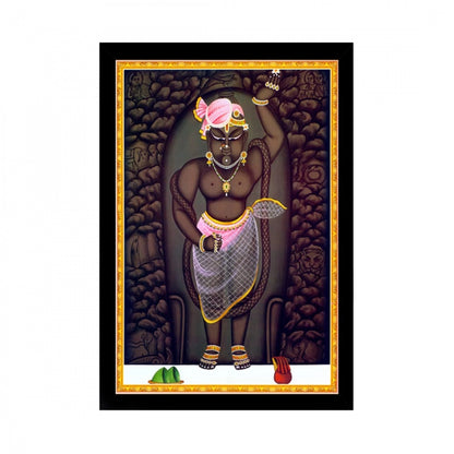 Generic Shrinathji Painting with Synthetic Photo Frame (Multicolor)