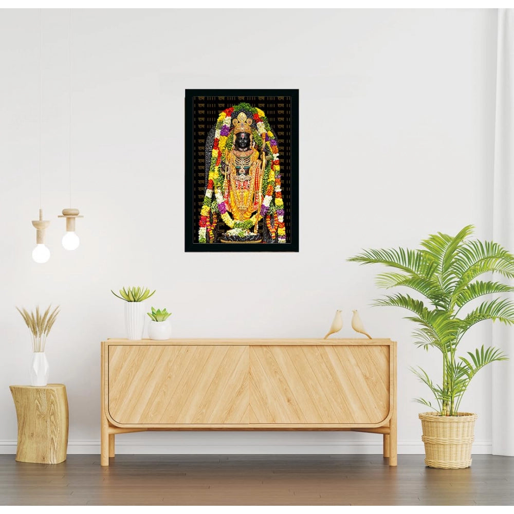 Generic yodhya ram lalla Painting with Synthetic Photo Frame (Multicolor)