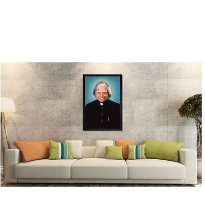 Generic A P J Abdul Kalam Painting with Synthetic Photo Frame (Multicolor)