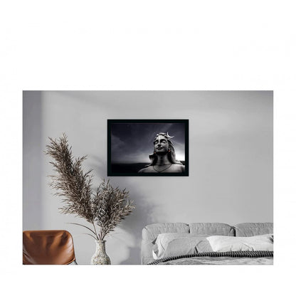 Generic Adiyogi Mahakal Painting with Synthetic Photo Frame (Multicolor)