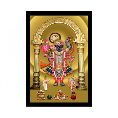 Generic Shrinathji Painting with Synthetic Photo Frame (Multicolor)