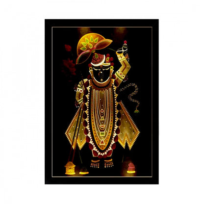 Generic Shrinathji Painting with Synthetic Photo Frame (Multicolor)