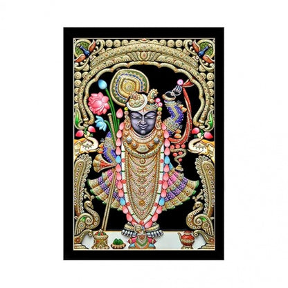 Generic Shrinathji Painting with Synthetic Photo Frame (Multicolor)