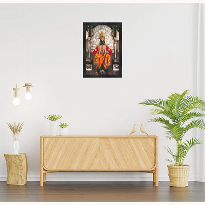 Generic Lord Vitthal Painting with Synthetic Photo Frame (Multicolor)