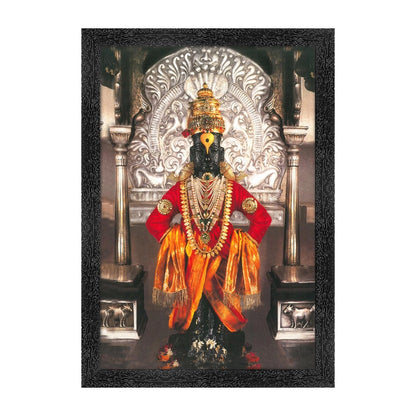 Generic Lord Vitthal Painting with Synthetic Photo Frame (Multicolor)