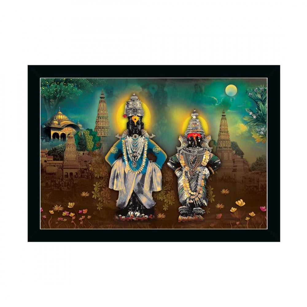 Generic Lord Vitthal Painting with Synthetic Photo Frame (Multicolor)