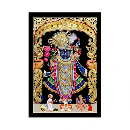 Generic Shrinathji Painting with Synthetic Photo Frame (Multicolor)