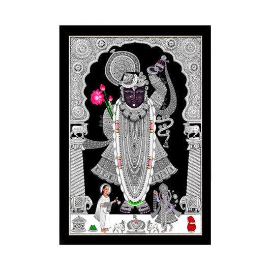 Generic Shrinathji Painting with Synthetic Photo Frame (Multicolor)