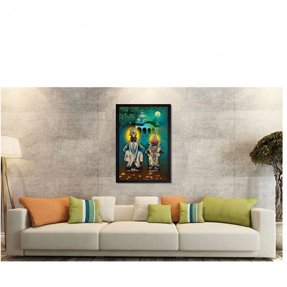 Generic Lord Vitthal Painting with Synthetic Photo Frame (Multicolor)