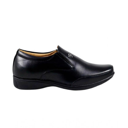 Generic Men's Solid Synthetic Leather Formal Shoes (Black)