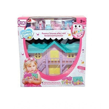 Generic Plastic Dollhouse For Girls With Furniture (Multicolor)