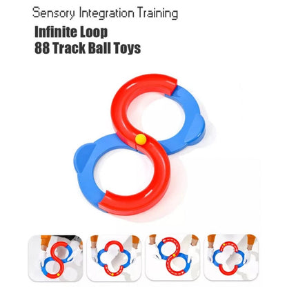 Generic Plastic 8 Shape Infinite Loop Interaction Balancing Track Toy Creative Track With 3 Bouncing Balls For Kids (Multicolor)