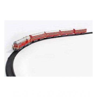 Generic Plastic Passenger Train Coaches With Railway Track (Multicolor)