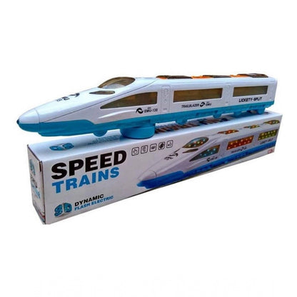 Generic Plastic 3D Light  Sound Auto Moving System Emu Speed Train (Assorted)