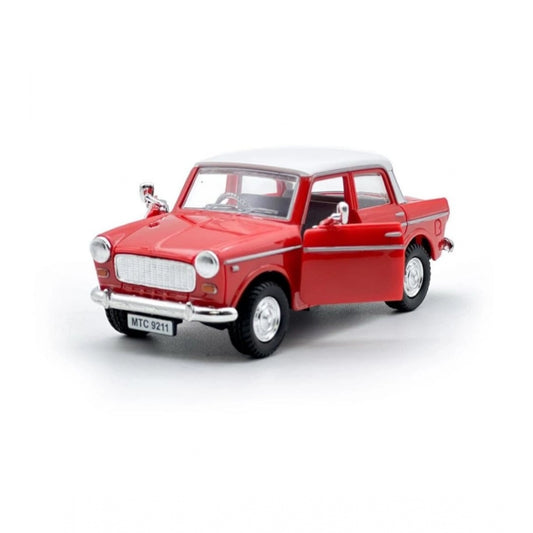 Generic Plastic Toy Model Fiat Openable Doors Pull Back Action Collectible Car (Red)