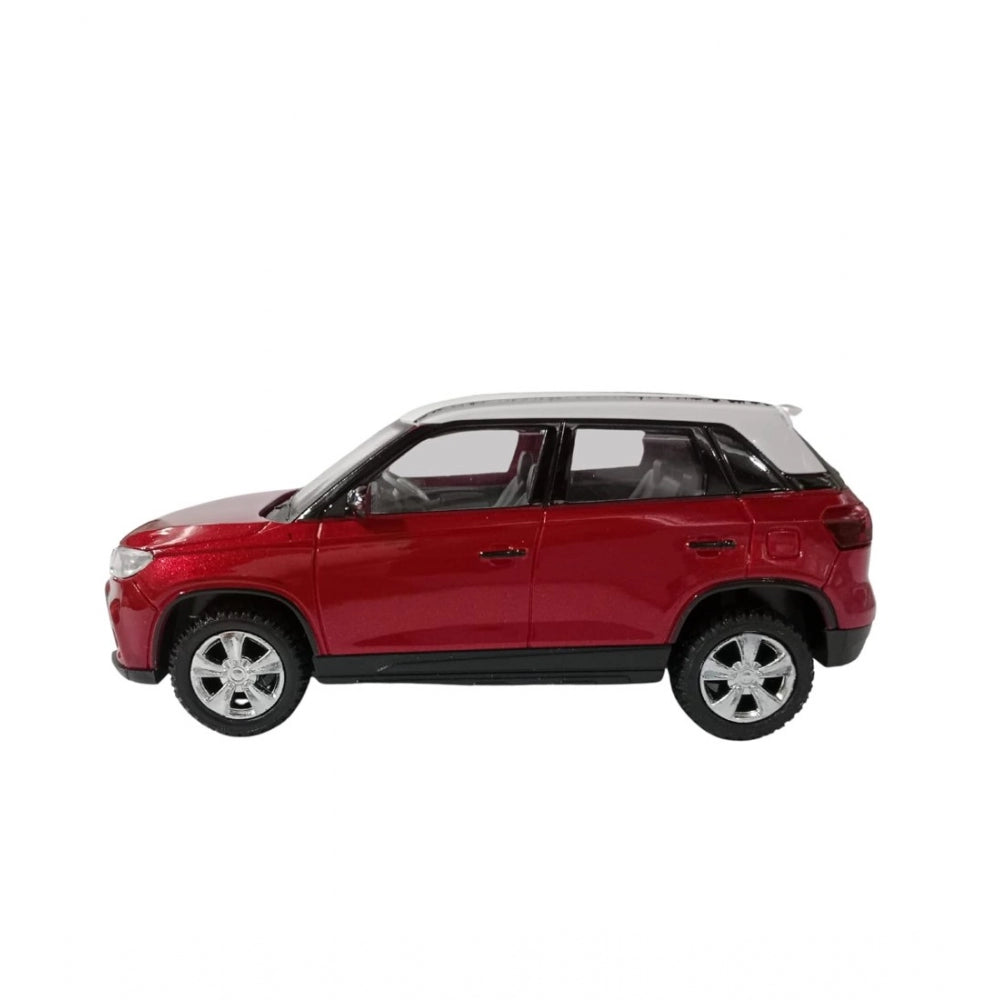 Generic Plastic Brezza Red  White Suv Car For Kids (Red)