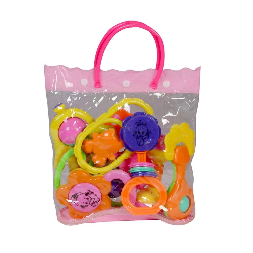 Generic Plastic Non Toxic Rattle Set For Babies (Multicolor)