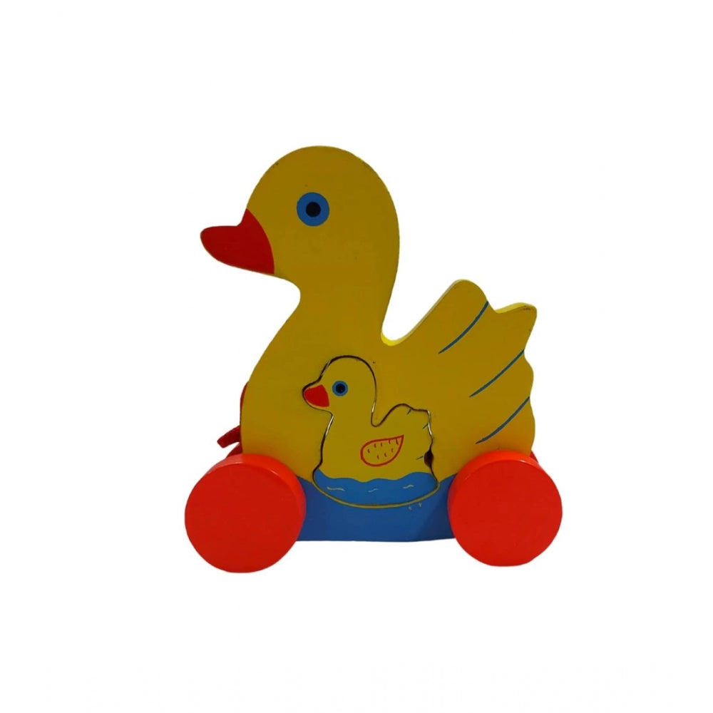 Generic Wooden Toddlers Duck Pull Toy For Babies (Multicolor)