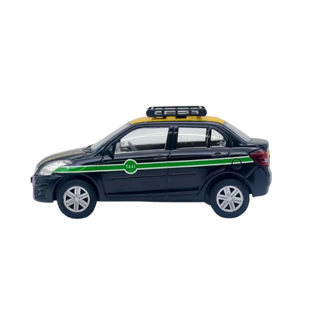 Generic Plastic Ola Uber Swift Taxi Model Openable Doors Pull Back Action Car For Kids (Black)