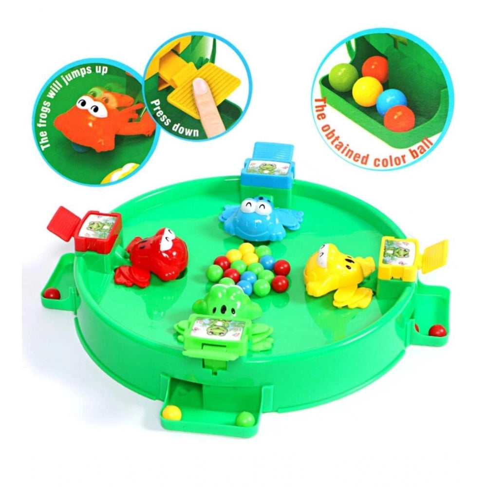 Generic Plastic Frog Eat Beans Game4 Players (Multicolor)