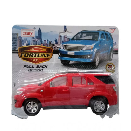 Generic Plastic Pull Back Action Suv Fortuner (Red)