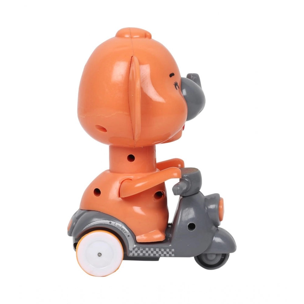 Generic Plastic Elephant Push And Go Friction Toy For Kids (Orange)