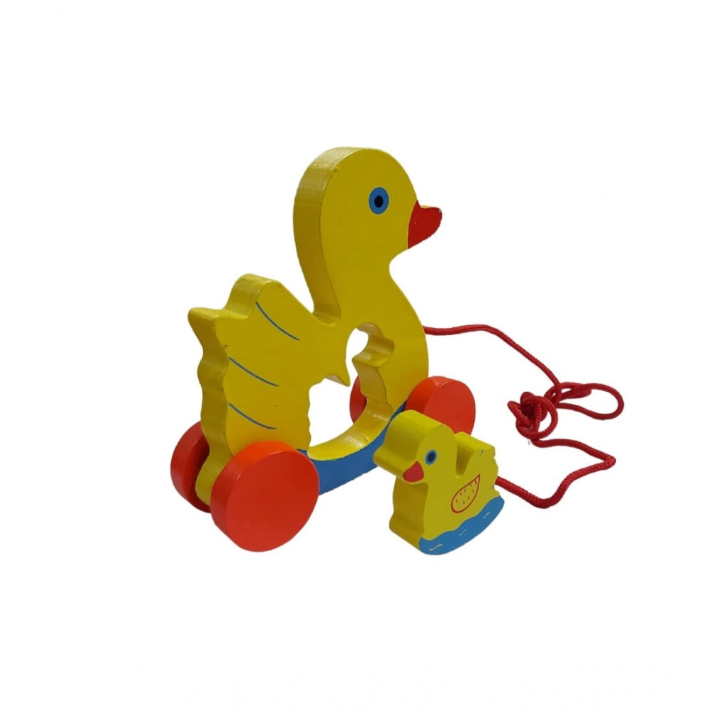 Generic Wooden Toddlers Duck Pull Toy For Babies (Multicolor)