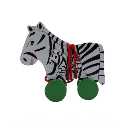 Generic Multicolor Pull Along Toy For Babies Toddlers Zebra (Multicolor)