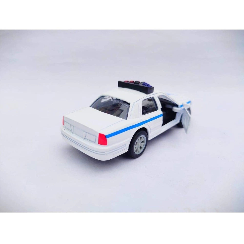 Generic Plastic Diecast Metal Pullback Police Car (Red)