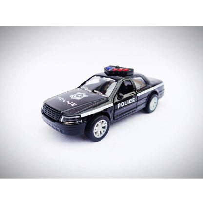 Generic Plastic Diecast Metal Pullback Police Car (Red)