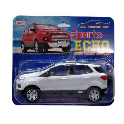 Generic Plastic Sports Echo Toy Car (White)