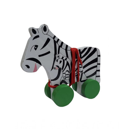 Generic Multicolor Pull Along Toy For Babies Toddlers Zebra (Multicolor)