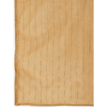 Generic Women's Linen Line Saree With Unstitched Blouse (Beige, 5-6 Mtrs)