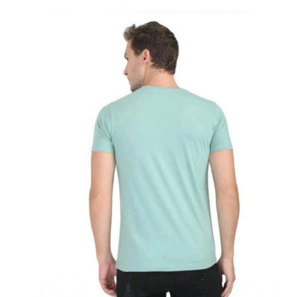 Generic Men's Casual Short Sleeves Cotton Round Neck T-shirt (Green)