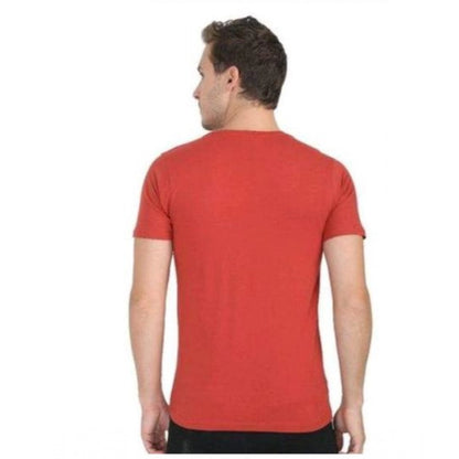 Generic Men's Casual Short Sleeves Cotton Round Neck T-shirt (Red)