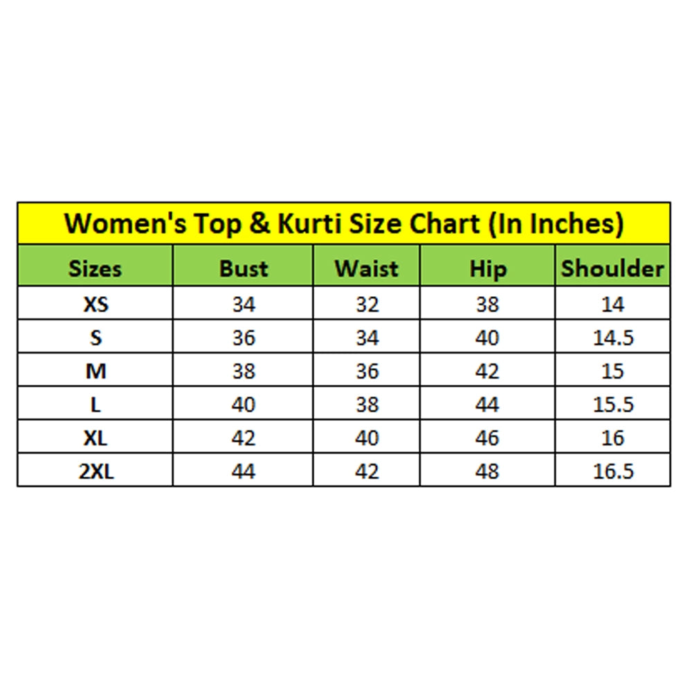 Generic Women's Casual Cotton Blend 3-4th Sleeve Straight Kurti (Yellow)