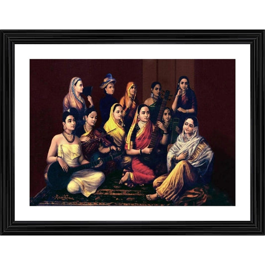 Generic Galaxy of Musicians 1889 Painting With Wood Photo Frame (Multicolor)