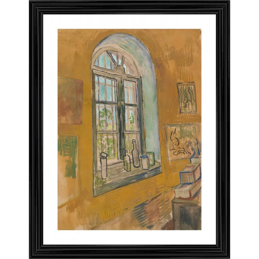 Generic Window in the Studio 1889 Painting With Wood Photo Frame (Multicolor)