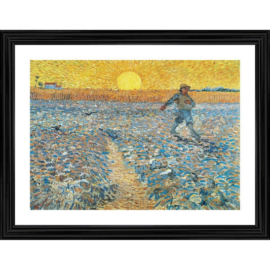 Generic The Sower 1889 Painting With Wood Photo Frame (Multicolor)