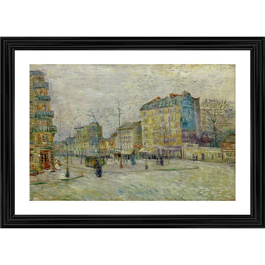 Generic Boulevard de Clichy 1887 Painting With Wood Photo Frame (Multicolor)