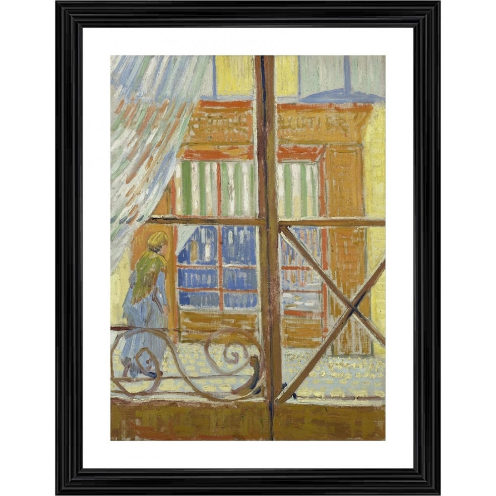 Generic View of a Butchers Shop 1888 Painting With Wood Photo Frame (Multicolor)