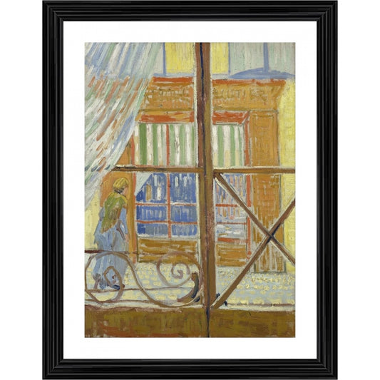 Generic View of a Butchers Shop 1888 Painting With Wood Photo Frame (Multicolor)